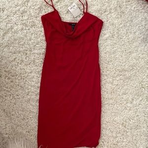 Red Forever21 Dress Cowl Neck